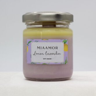 Lemon lavender soy wax candle